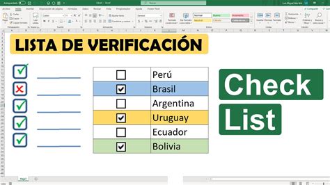 como poner check en excel|Crear un checklist en Excel con casillas de verificación